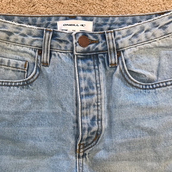 ONeill Distressed Denim Blue Jeans NEW Womens Size 2 Waist 25 Light Wash Benatar - Picture 7 of 15